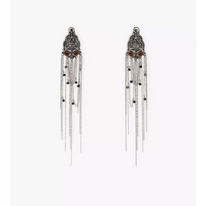 Zara Metal Chain Bead Earrings